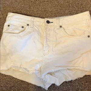 White denim shorts